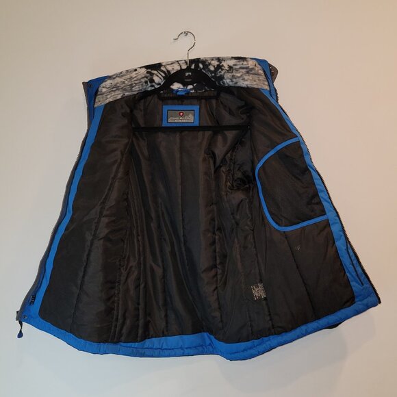 Boy's Protection System Ski-Snowboarding Jacket, Blue/Black, EUC Boys Size 10-12 - Picture 4 of 6